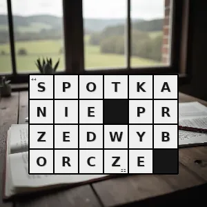 Hasło krzyżówkowe spotkanie kandydatów startujących w wyborach z wyborcami - spotkanie przedwyborcze – rozwiązanie, synonimy, podpowiedzi i definicje krzyżówkowe